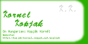 kornel kopjak business card