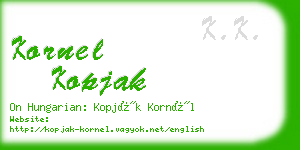 kornel kopjak business card